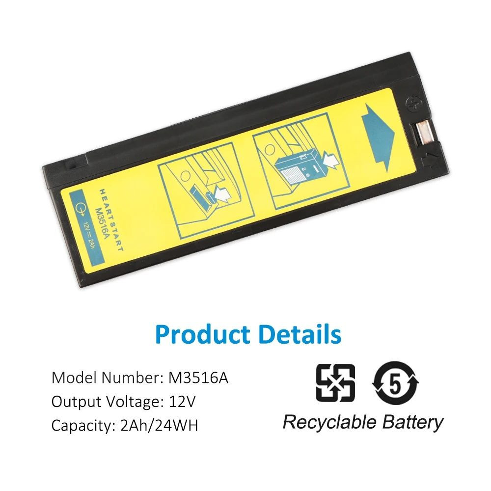 M3516A Defibrillator Monitor Battery For Heartstart XL M4735A Defibrillator LCT-1912ANK LC-T121R8PG
