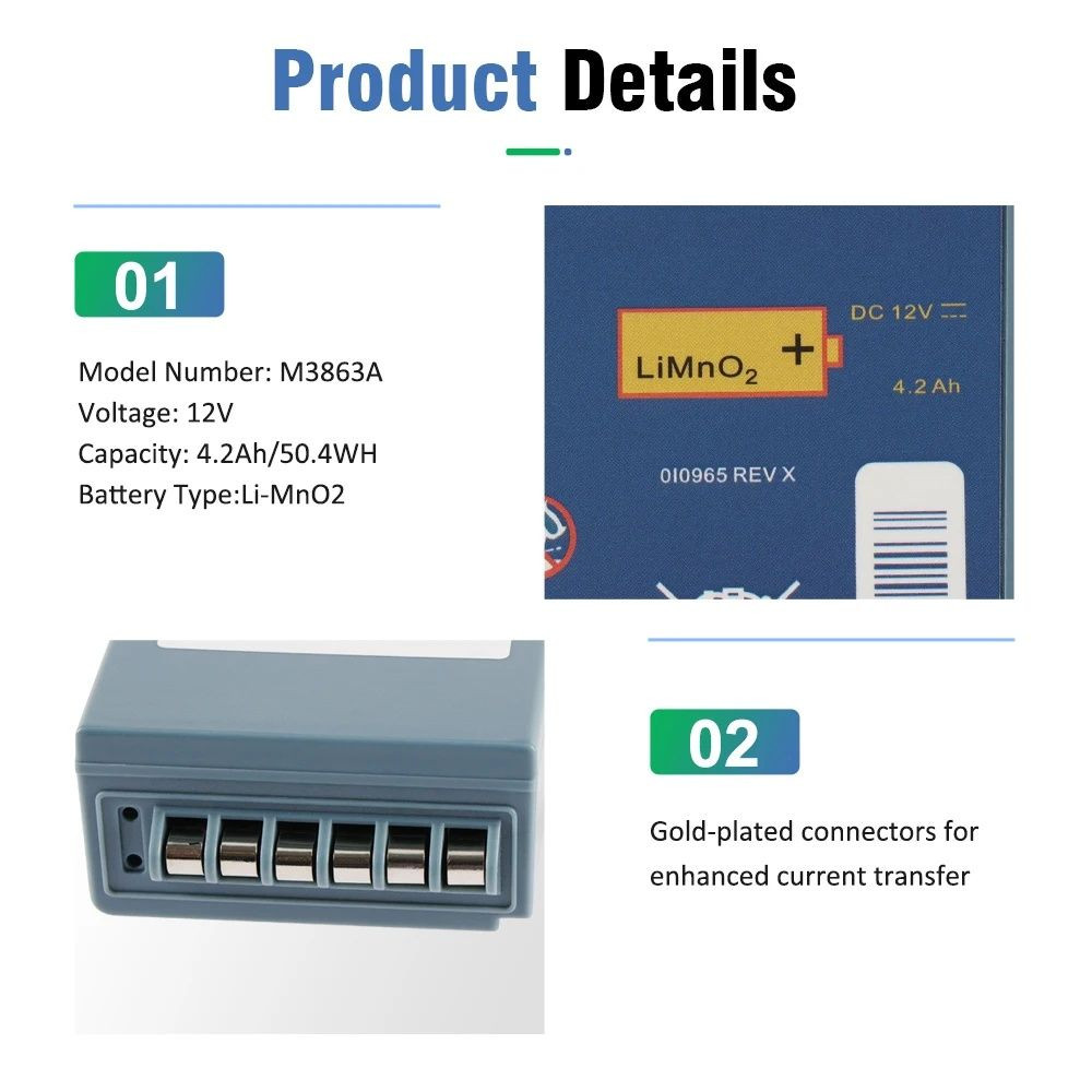 FR2 Defibrillator Battery For Philips M3863A HeartStart FR2+ Plus, M3840A M3841A M3861A 989803136291