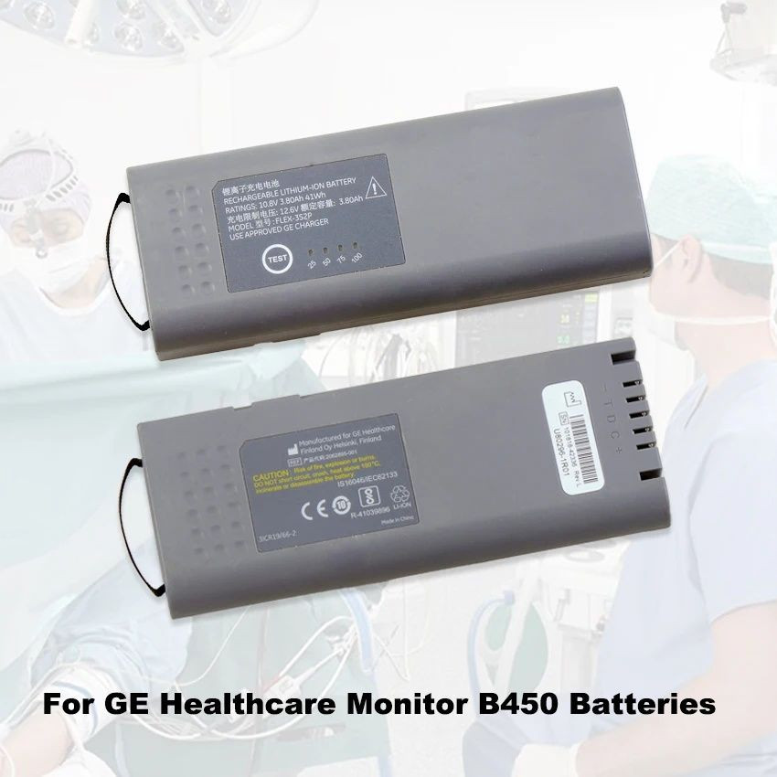 FLEX-3S2P Rechargeable Battery For GE B450 Healthcare Monitor 2062895-001 U80296-1R01 10.8V 3.80Ah 41Wh