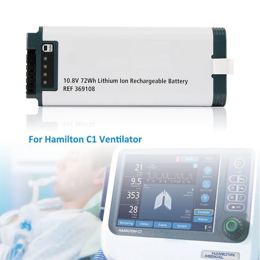 REF369108 Rechargeable Lithium-Ion Battery For Hamilton C1 Ventilator 369108 10.8V 72Wh