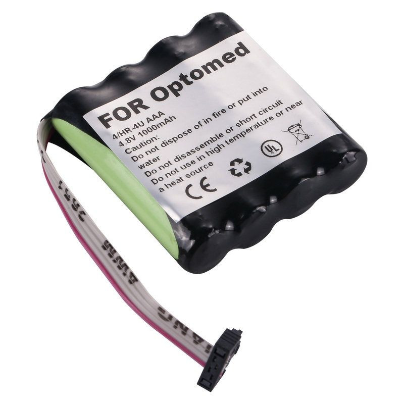 4/HR-4U AAA 4.8V 1000mAh Camera NI-MH Battery Pack for Optomed Finland SMARTSCOPE M5 Handheld Fundus
