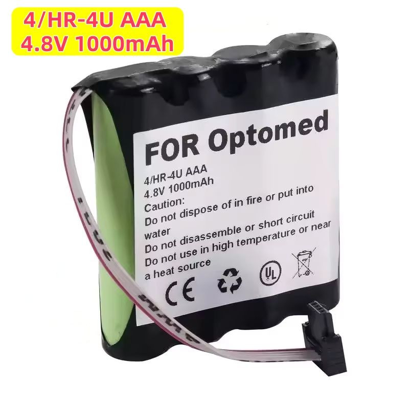 4/HR-4U AAA 4.8V 1000mAh Camera NI-MH Battery Pack for Optomed Finland SMARTSCOPE M5 Handheld Fundus