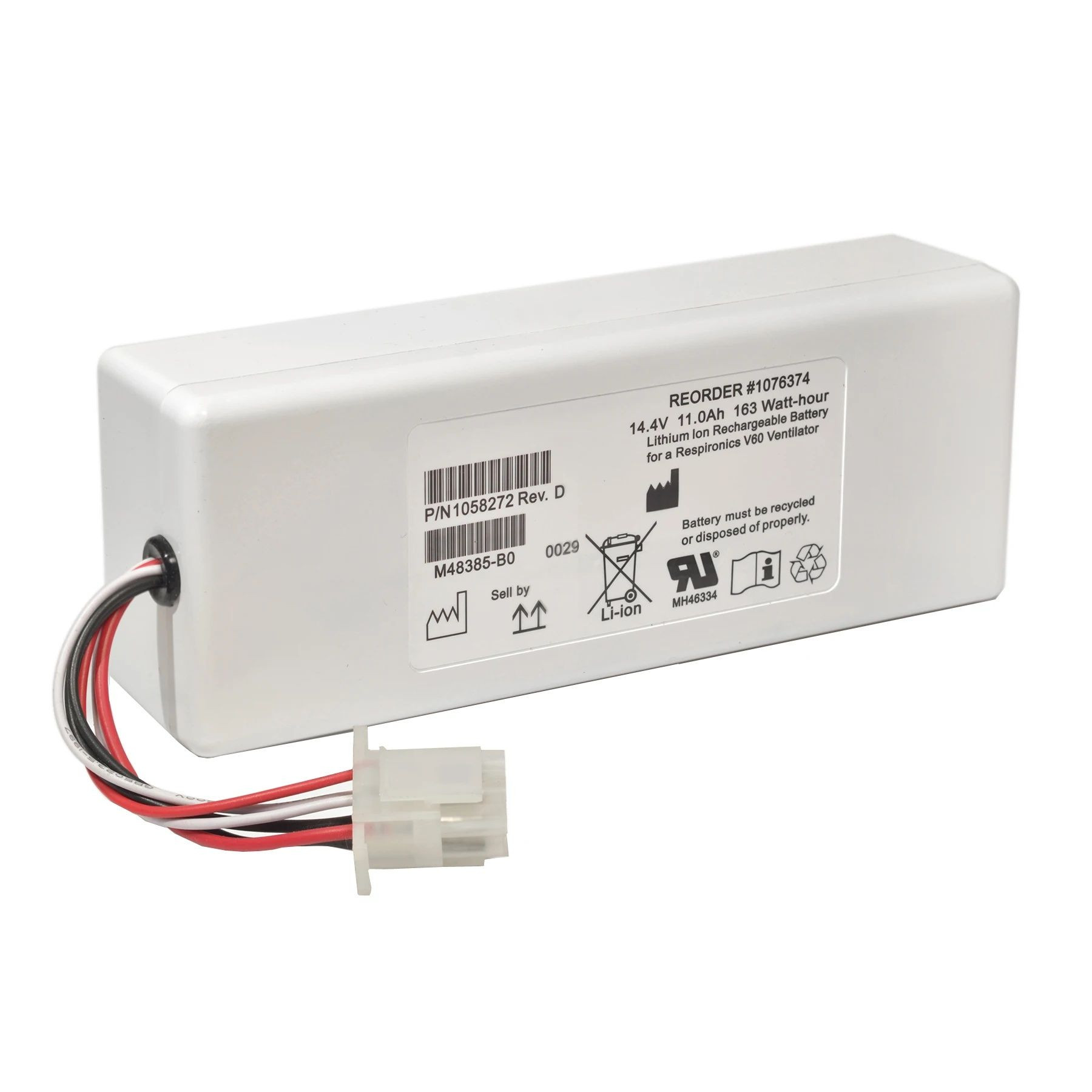 Replacement Battery V60S For Philips V60 V60S Respironics Equipment Battery 1058272 1076374