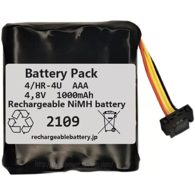 4/HR-4U AAA 4.8V 1000mAh Camera NI-MH Battery Pack for Optomed Finland SMARTSCOPE M5 Handheld Fundus