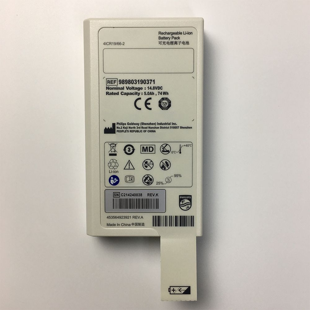989803190371 For Efficia DFM-100 DFM100 M6482 Defibrillator Battery