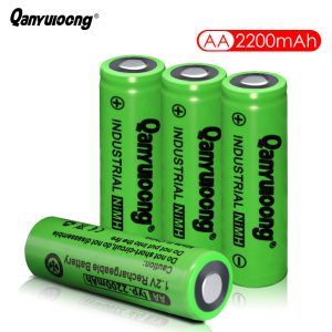 QanYUloong® 1.2V NiMH 2200mAh Flat Top Rechargeable AA Industrial Batteries
