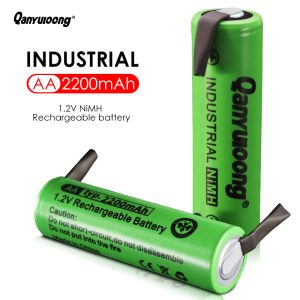 QanYUloong® 1.2V 2200mAh AA Ni-Mh Rechargeable Battery With Welding Tabs for Philips Electric Shaver Razor Toothbrush Light AA