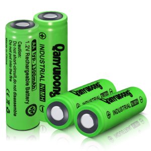 QanYUloong® Industrial Rechargeable Batteries AA 1300 mAh High Capacity Ni-MH Flat Top 1.2V Double A Battery for Battery Pack