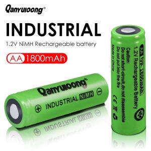 QanYUloong® AA 1.2V 1800mAh NiMH Rechargeable Battery Flat Top for Shavers,Trimmers, Razors, and More