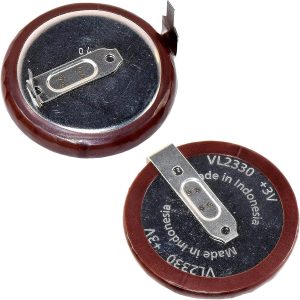 100% Original Panasonic VL 2330 Rechargeable lithium battery coin cell for car key button with 180 degrees pins