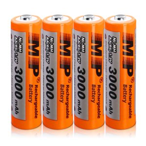 MP® High Capacity AA Batteries 3000mAh NiMH AA Recharegeable Batteries,Storage box packing