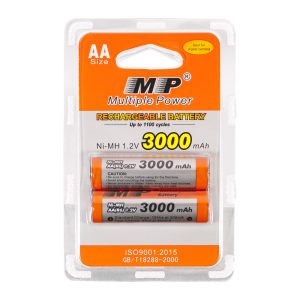 MP®1.2V Ni-MH AA 3000mAh Rechargeable Battery for Solar Lights,Remote Controller, Electric Toys