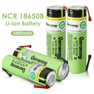 QanYUloong®100% New Original NCR18650B 3.7V 3400mAh 18650 Lithium Rechargeable Battery With Welding Nickel Sheet batteries