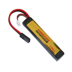 100% Original Firefox 11.1V 1100mAh 15C LiPo Li-Polymer Stick RC Battery F3R11 AEG Airsoft Battery